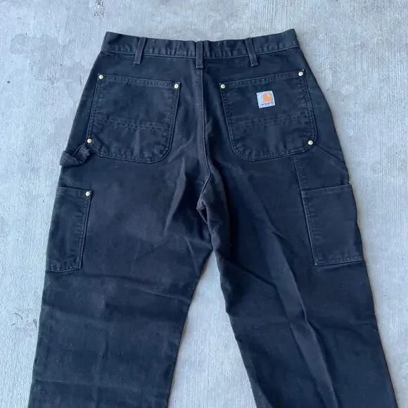 Vintage Y2K Carhartt black double knee work wear carpenter pants